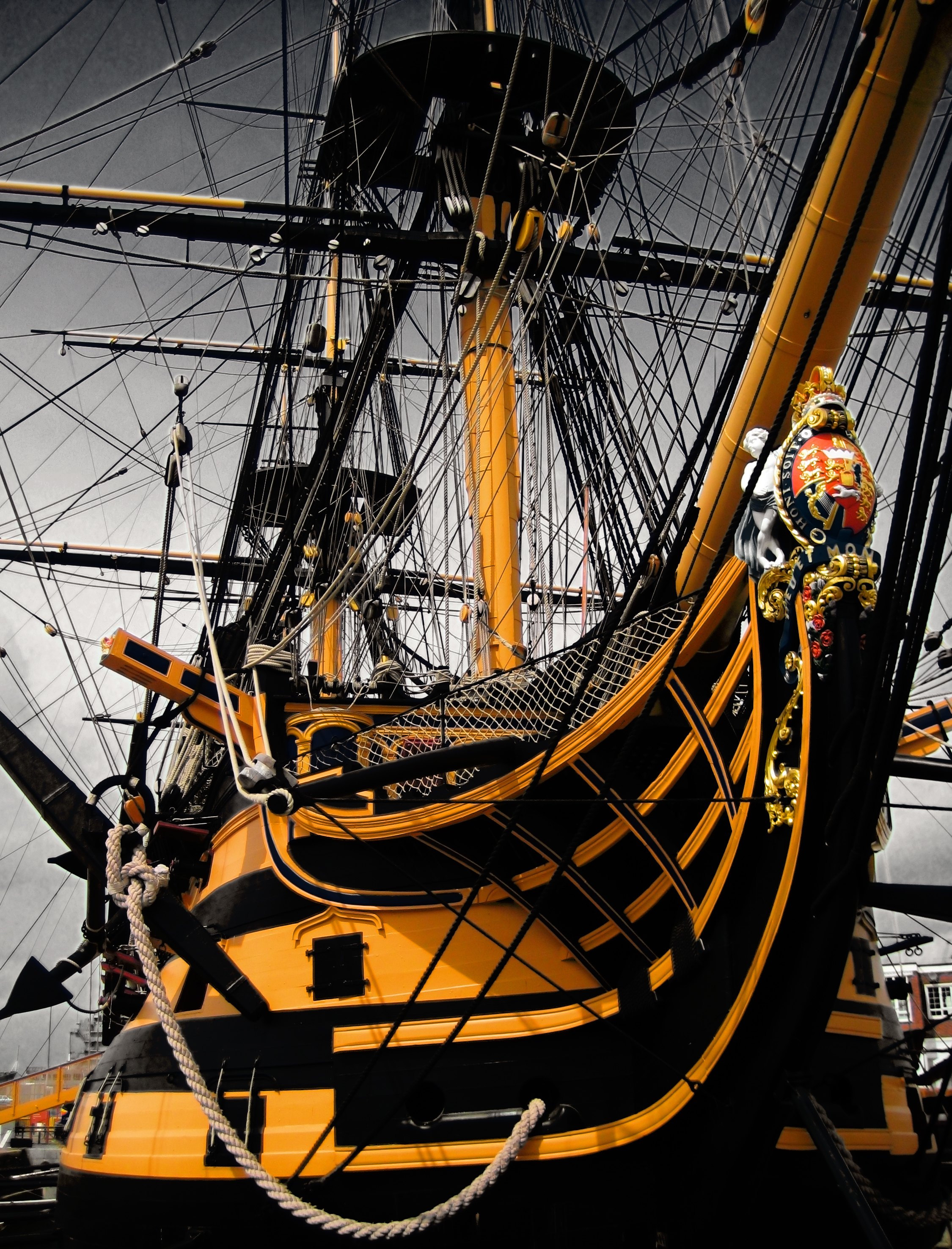 The bow and figurehead of HMS Victory