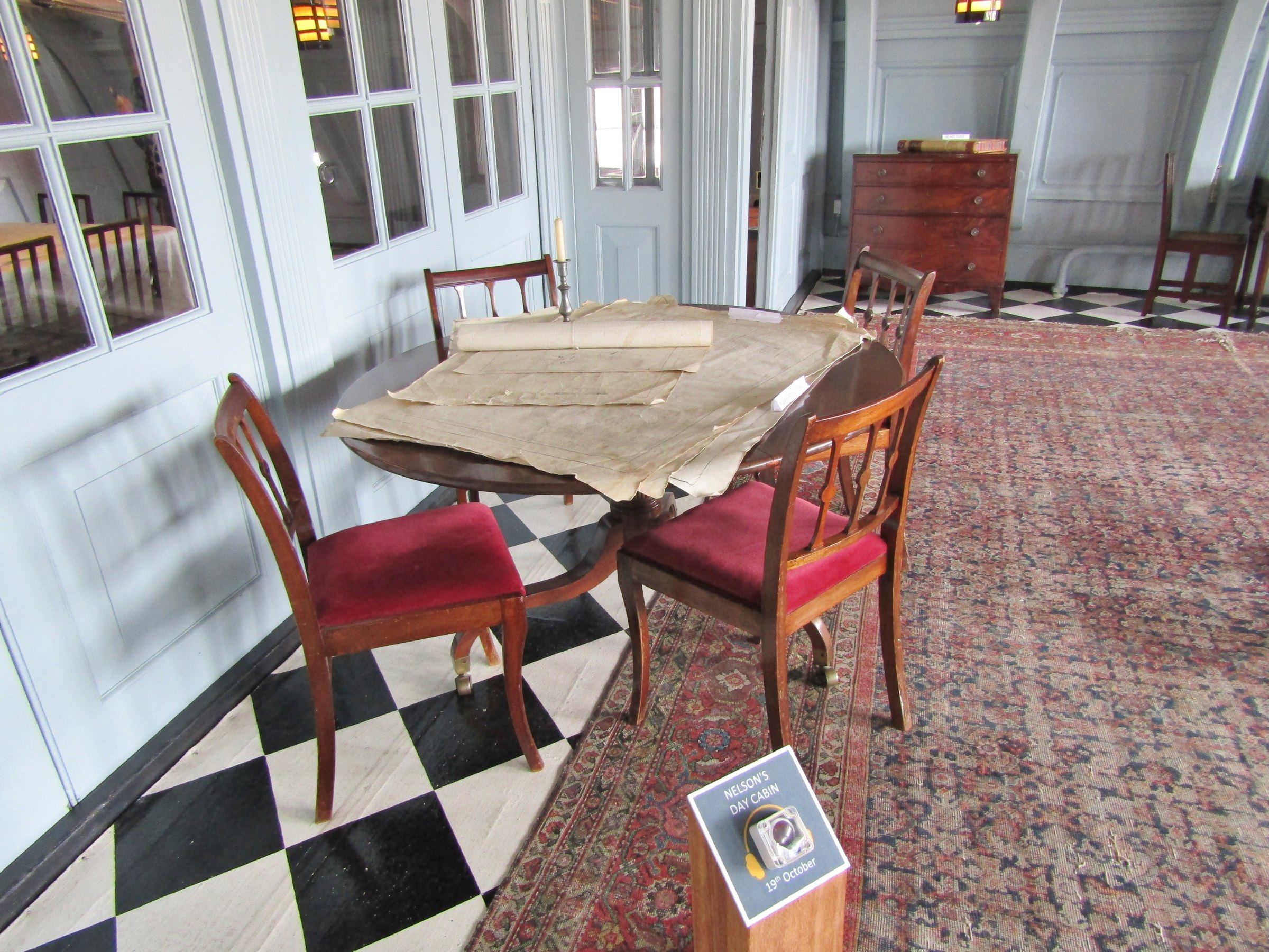 A deck and cabin space aboard HMS Victory